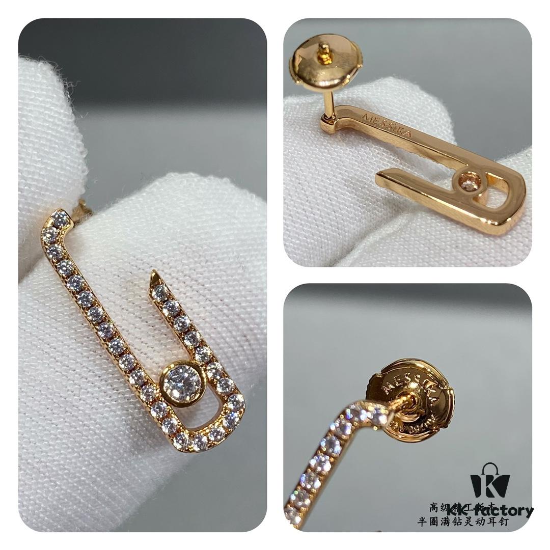 Messika Half-Circle Full Diamond Move Earrings