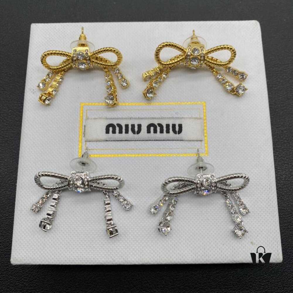 Miu Miu Textured Luxury Pearl Heart Stud Earrings, Minimalist Design with Retro Charm