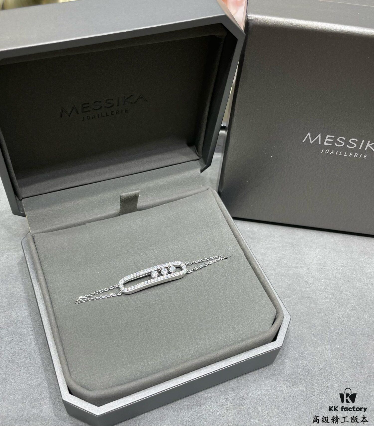 Mexika Double-Layer Fully Diamond-Paved Flexible Bracelet