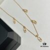 Messika New Arrival Fully Diamond-Paved Five-Slider Necklace, Hand-Welded Craftsmanship, Exquisite Workmanship, Versatile Style, Minimalist Summer Design