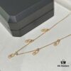 Messika New Arrival Fully Diamond-Paved Five-Slider Necklace, Hand-Welded Craftsmanship, Exquisite Workmanship, Versatile Style, Minimalist Summer Design