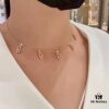 Messika New Arrival Fully Diamond-Paved Five-Slider Necklace, Hand-Welded Craftsmanship, Exquisite Workmanship, Versatile Style, Minimalist Summer Design