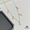Messika New Arrival Fully Diamond-Paved Five-Slider Necklace, Hand-Welded Craftsmanship, Exquisite Workmanship, Versatile Style, Minimalist Summer Design