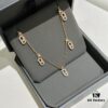 Messika New Arrival Fully Diamond-Paved Five-Slider Necklace, Hand-Welded Craftsmanship, Exquisite Workmanship, Versatile Style, Minimalist Summer Design