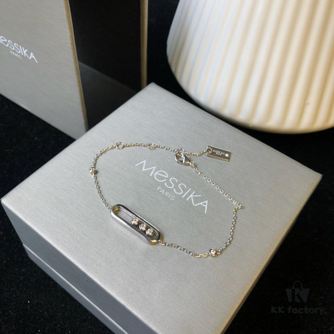 Hollywood's Hottest Jewelry Brand Messika - Move Collection Bracelet in 3 Colors, Featuring the Iconic 'Moving Diamond' Design