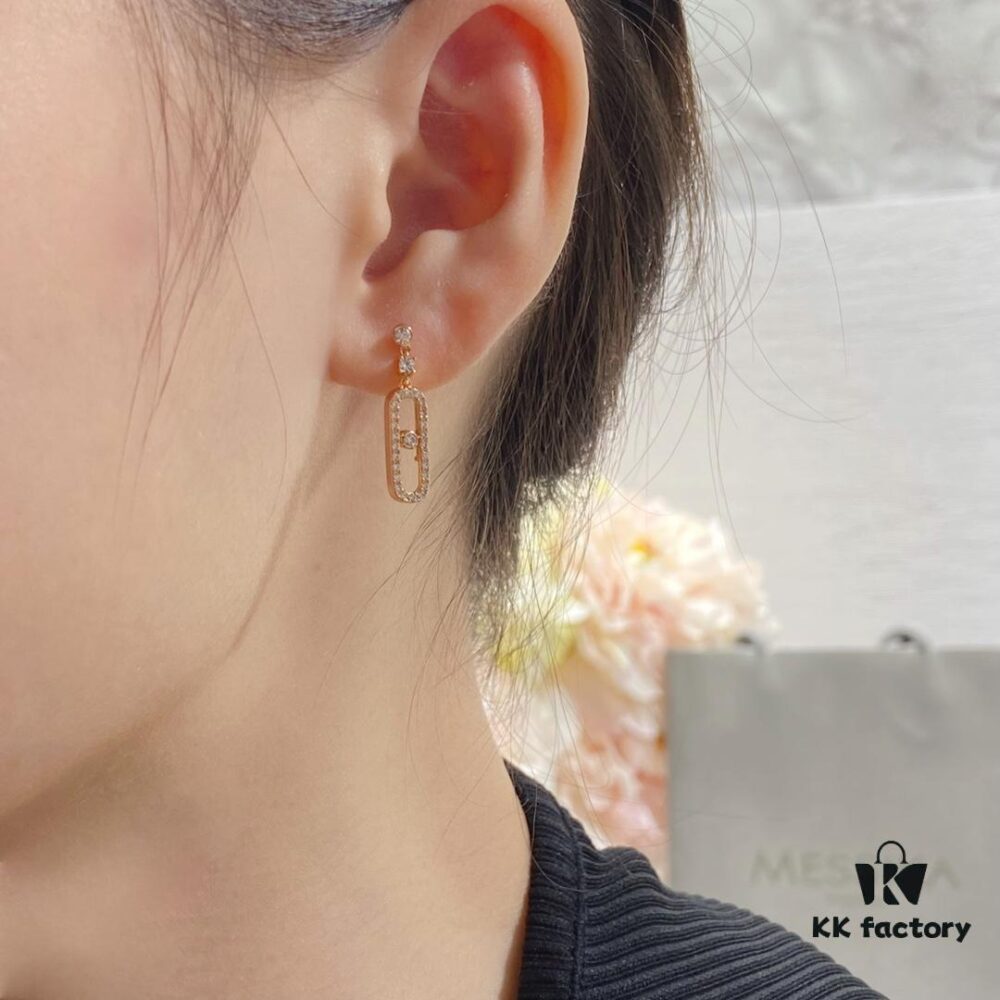 Messika Move Diamond Earrings, Classic Sliding Diamond Design