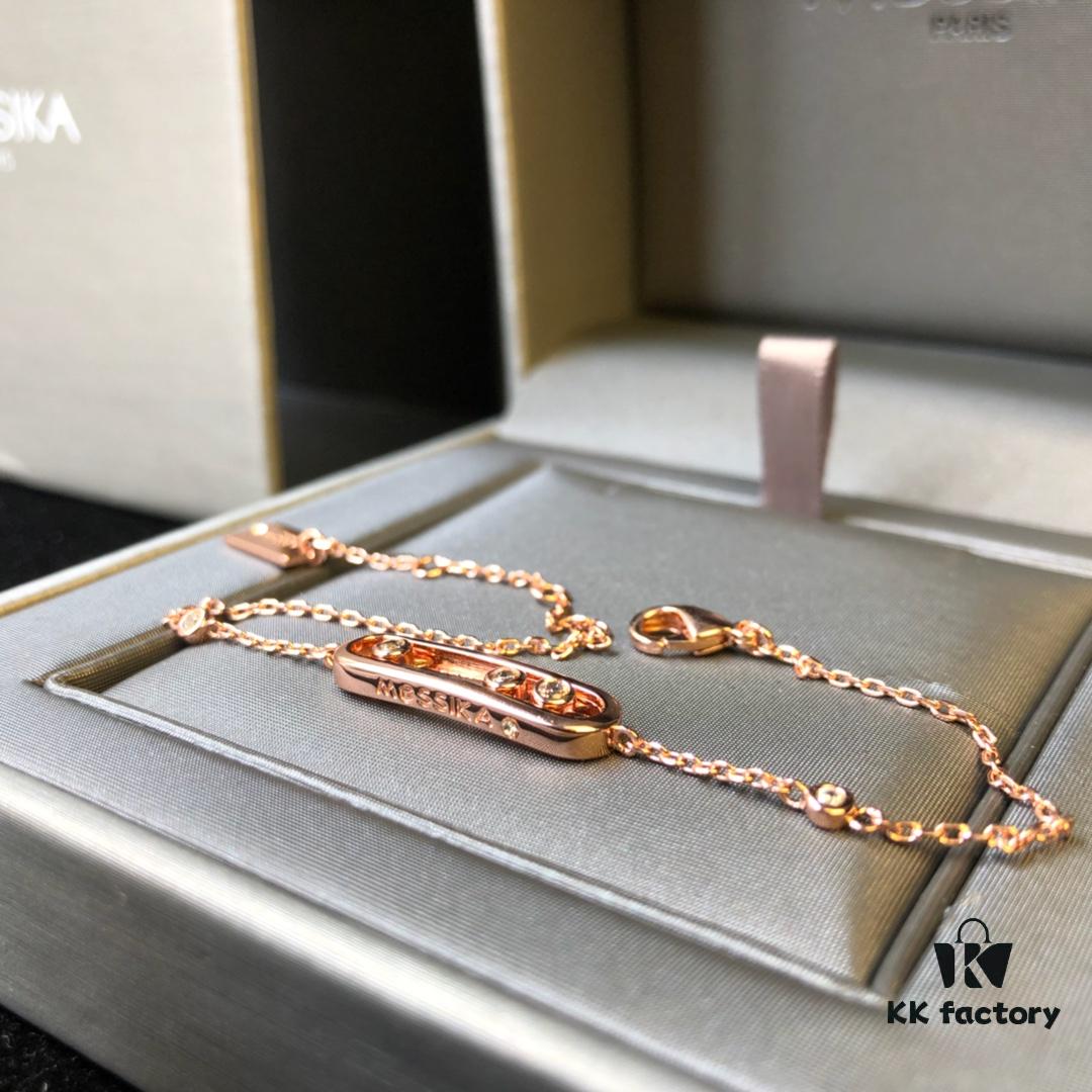 Hollywood's Hottest Jewelry Brand Messika - Move Collection Bracelet in 3 Colors, Featuring the Iconic 'Moving Diamond' Design