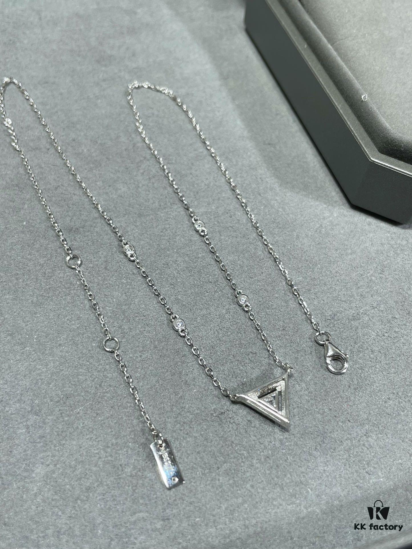 Messika Triangle Necklace, White Gold