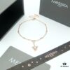 Messika Jewelry Triangle Diamond Anklet Bracelet in White Gold and Rose Gold