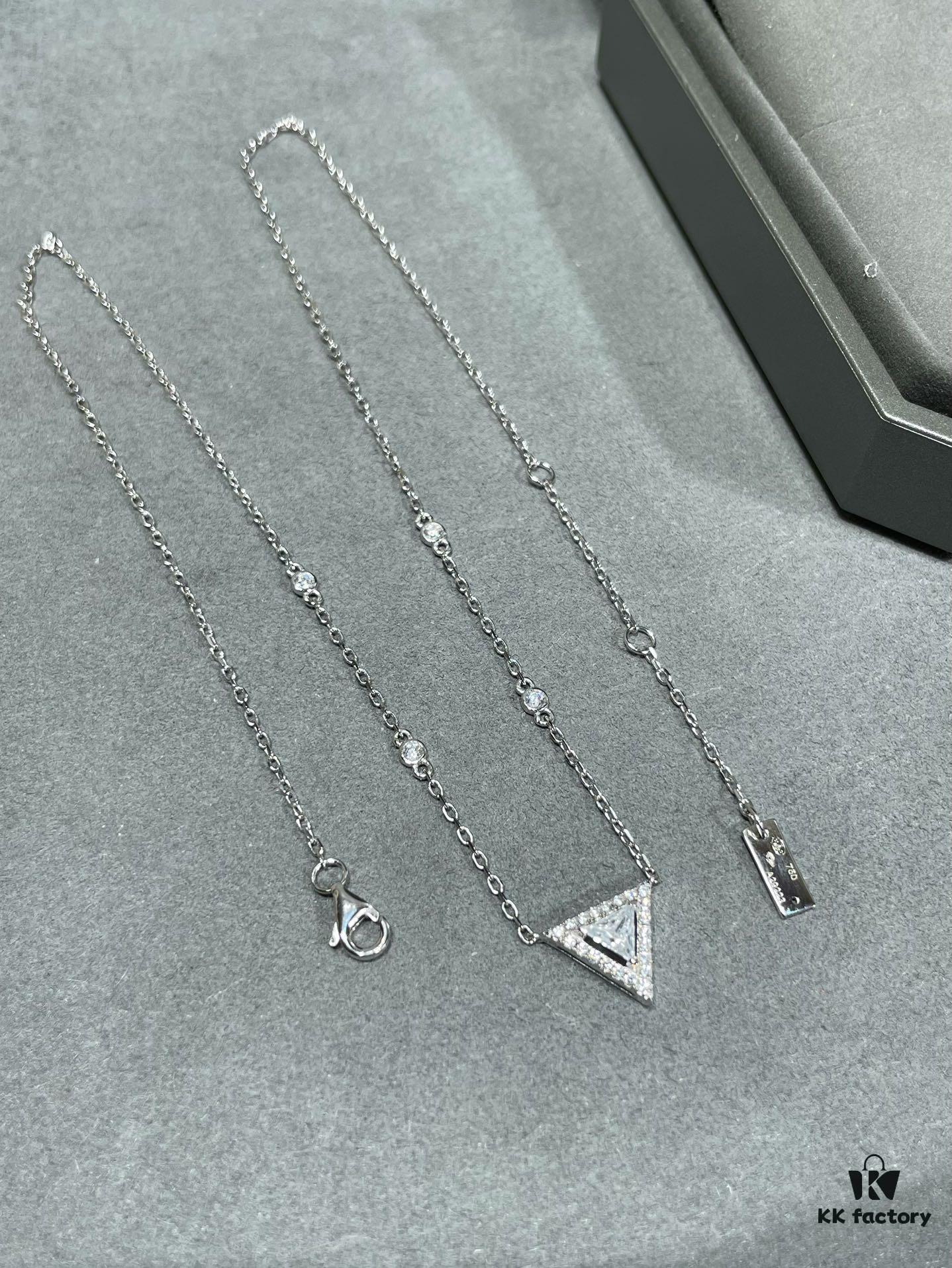 Messika Triangle Necklace, White Gold