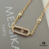 Messika Luxury New Arrival MessiKa Single Diamond Slide Bracelet Hottest Move Series Exclusive Bestseller Independent Designer Jewelry Brand, Popular Among Socialites and Instagram Influencers, Stunning Platinum and Rose Gold Bracelet