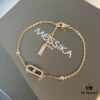 Messika Luxury New Arrival MessiKa Single Diamond Slide Bracelet Hottest Move Series Exclusive Bestseller Independent Designer Jewelry Brand, Popular Among Socialites and Instagram Influencers, Stunning Platinum and Rose Gold Bracelet