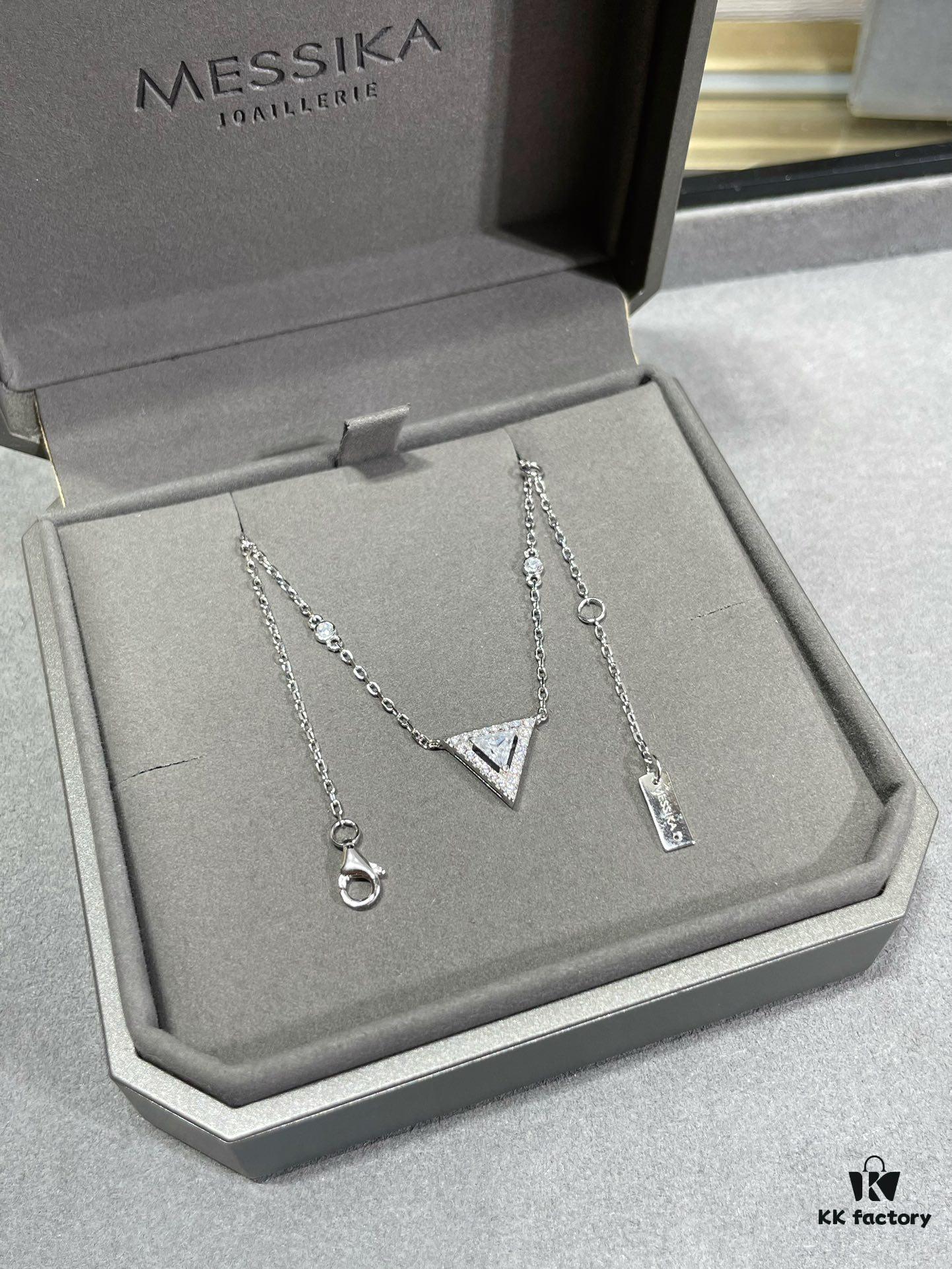 Messika Triangle Necklace, White Gold