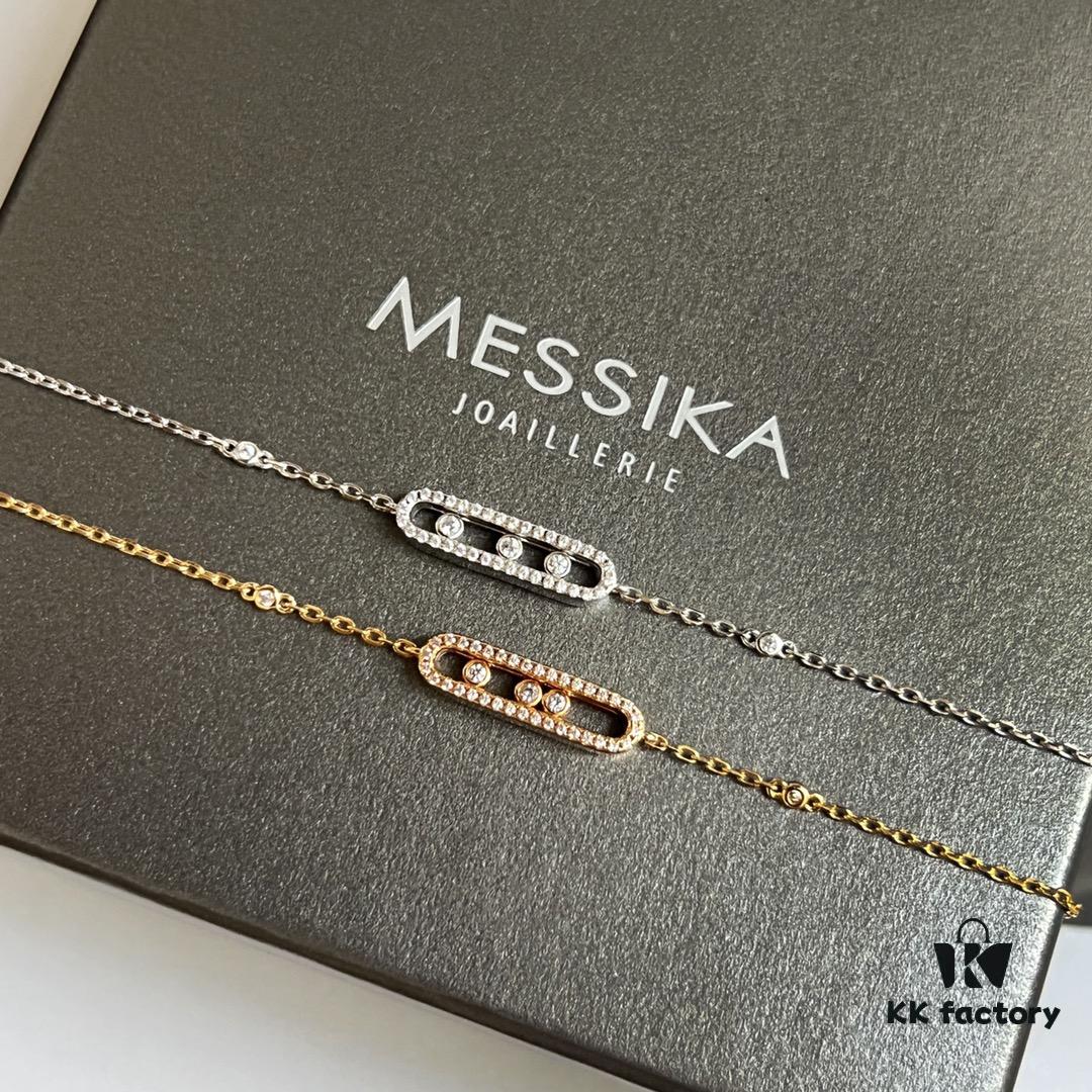 ❗️New Arrival❗️☀️Messika MOVE Full Diamond Three Diamond Sliding Bracelet