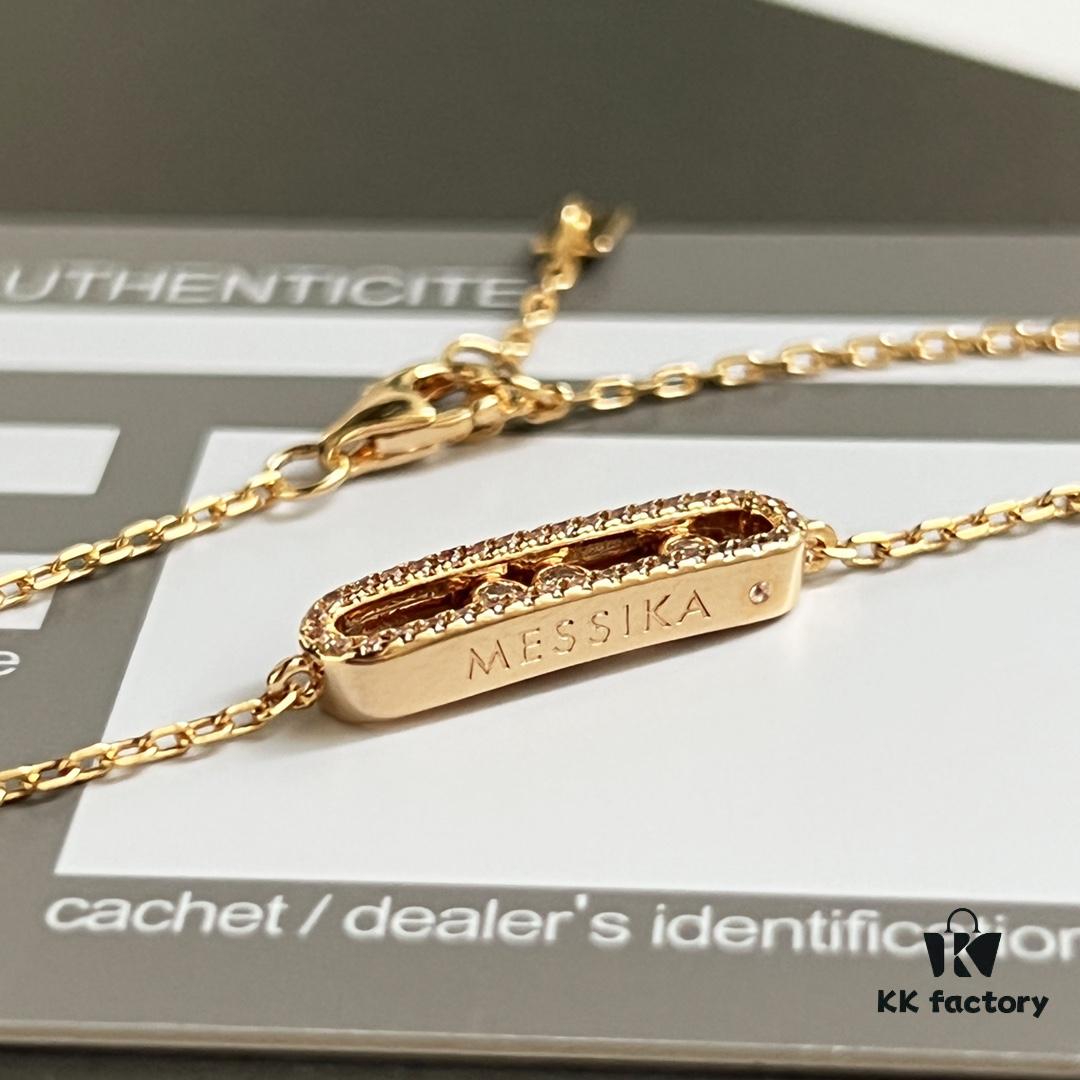 ❗️New Arrival❗️☀️Messika MOVE Full Diamond Three Diamond Sliding Bracelet