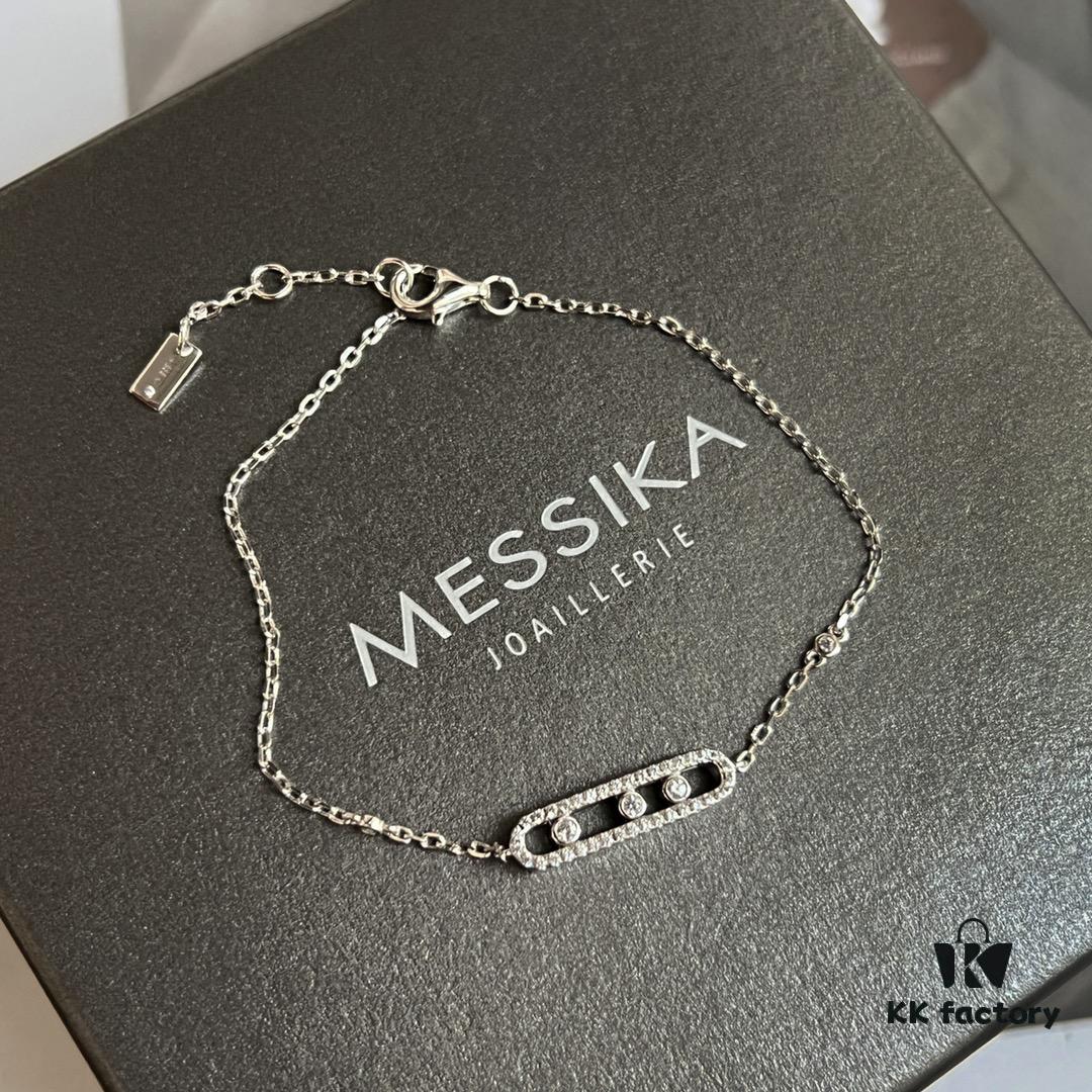 ❗️New Arrival❗️☀️Messika MOVE Full Diamond Three Diamond Sliding Bracelet