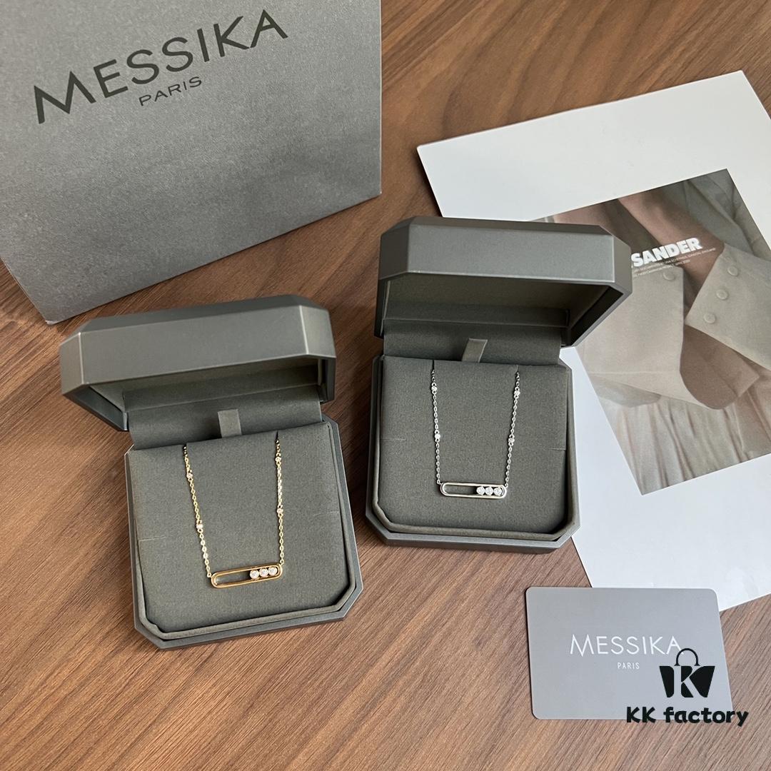 ❗️New Arrival❗️☀️Messika MOVE Smooth Three-Diamond Sliding Necklace