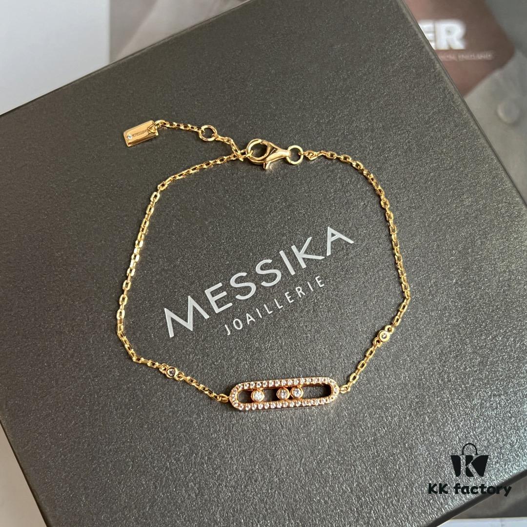 ❗️New Arrival❗️☀️Messika MOVE Full Diamond Three Diamond Sliding Bracelet