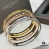 Hot Hollywood's Trendiest Luxury Jewelry Brand Messika, Semi-Diamond Sliding Bracelet, Elegant 925 Sterling Silver Plated with K-Gold