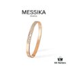 Hot Hollywood's Hottest Luxury Jewelry Brand Messika, Full Diamond Slide Bracelet, Elegant 925 Sterling Silver with Gold Plating, Platinum and Rose Gold Rolling Diamonds