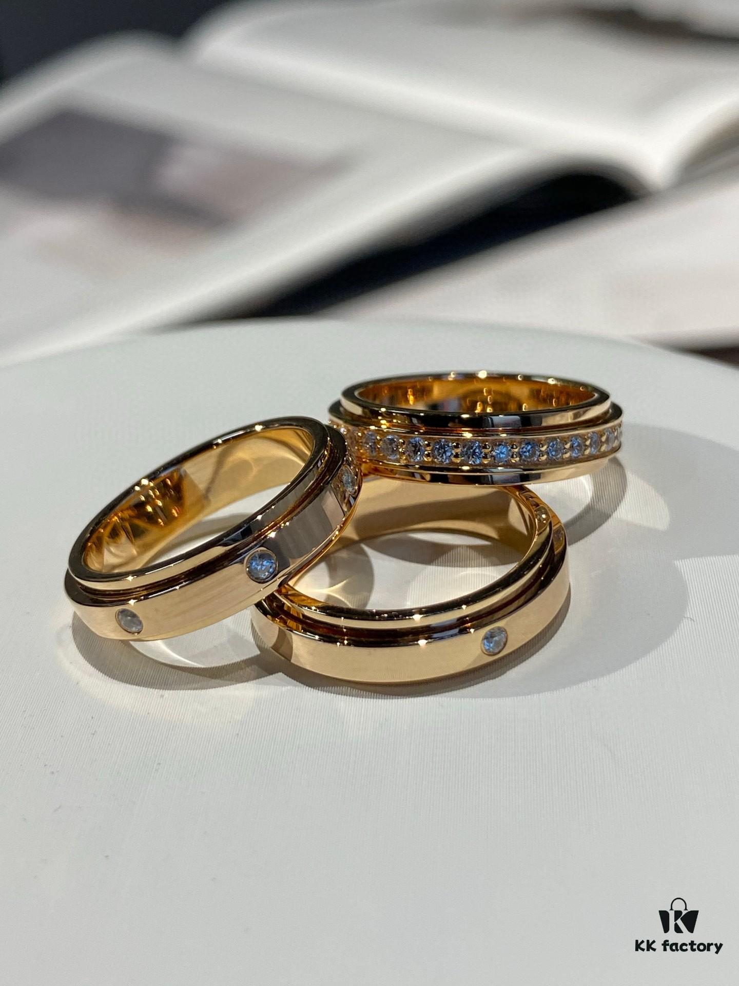 Piaget Lucky Ring, Fortune Turning, Rose Gold Hand Photo Reference, So Elegant! Whether It's Single Diamond, Seven Diamonds, or Full Diamonds, It Looks Beautiful, Exuding a Strong Sense of Sophistication~~~ A Must-Have Ring This Year 💍💍