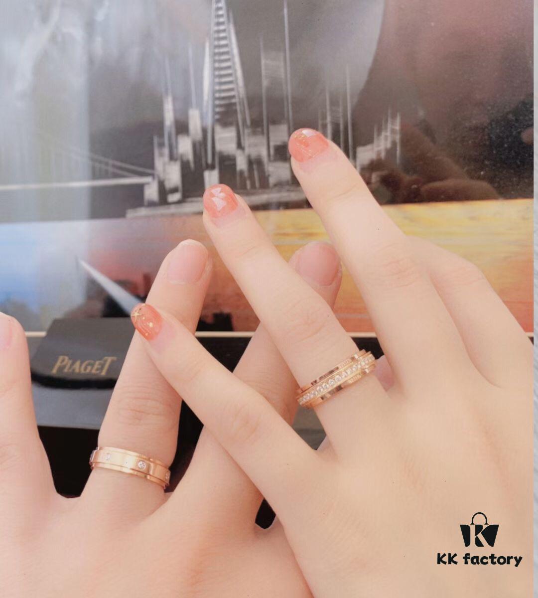 Valentine's Gift ❤️ Piaget Possession Twisting Pair Ring / Wedding Band