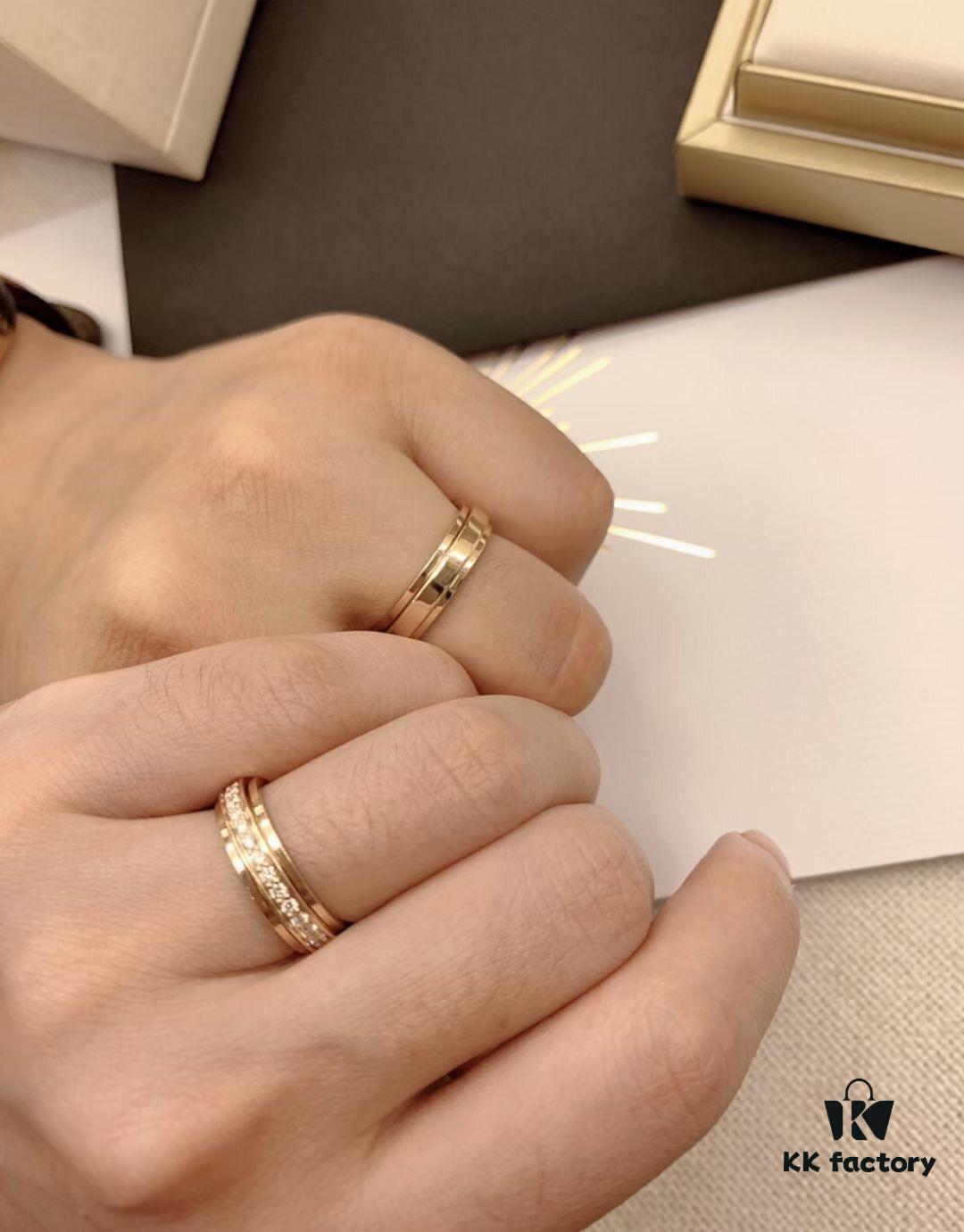 Valentine's Gift ❤️ Piaget Possession Twisting Pair Ring / Wedding Band