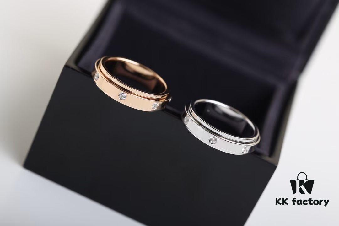 Valentine's Gift ❤️ Piaget Possession 7-Diamond Rotating Wedding Band Set