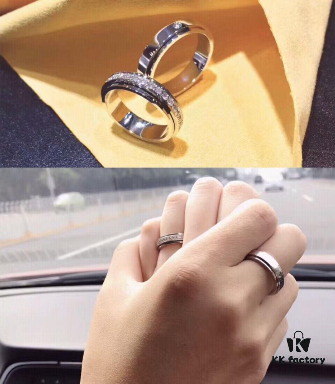 Valentine's Gift ❤️ Piaget Possession Twisting Pair Ring / Wedding Band