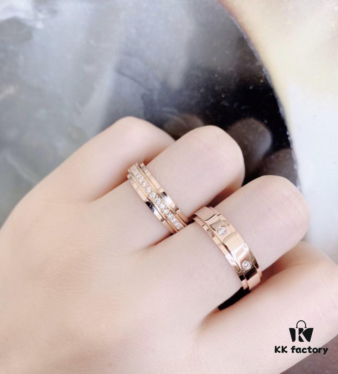 Valentine's Gift ❤️ Piaget Possession Twisting Pair Ring / Wedding Band