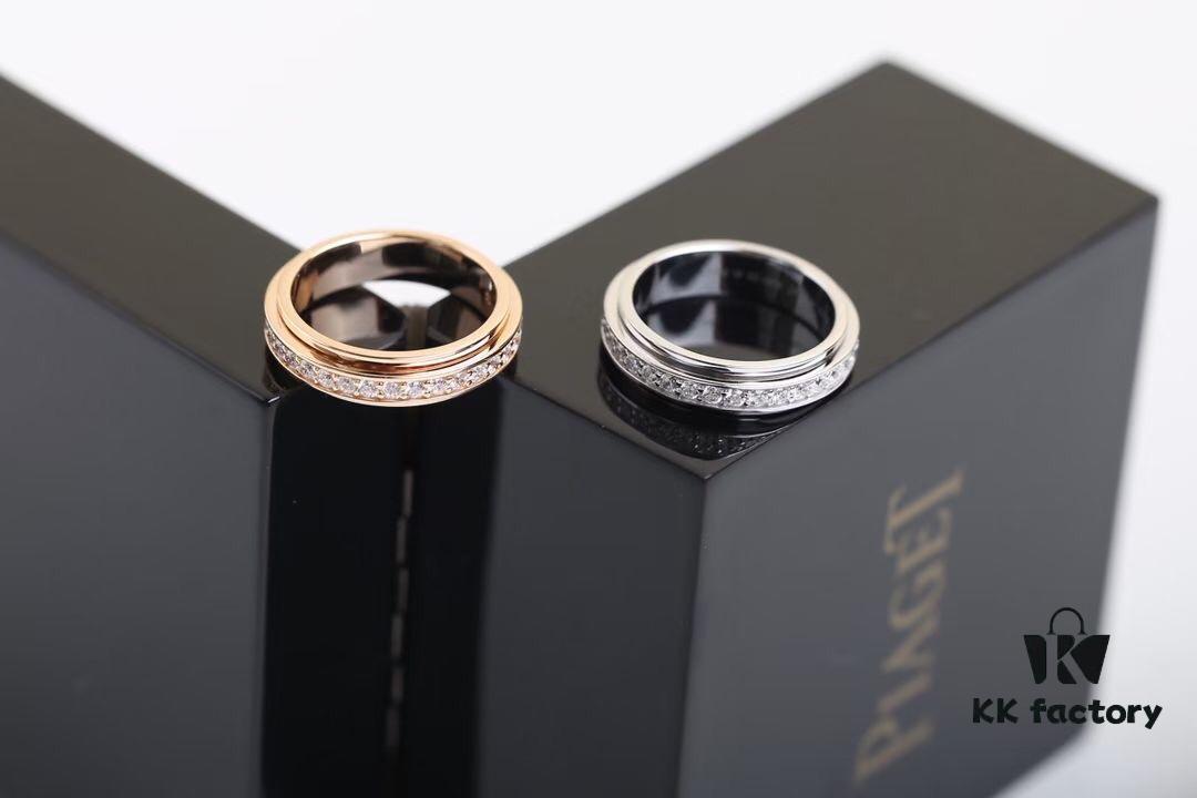 Valentine's Gift ❤️ Piaget Possession Twisting Single Row Diamond Wedding Ring / Couple Rings