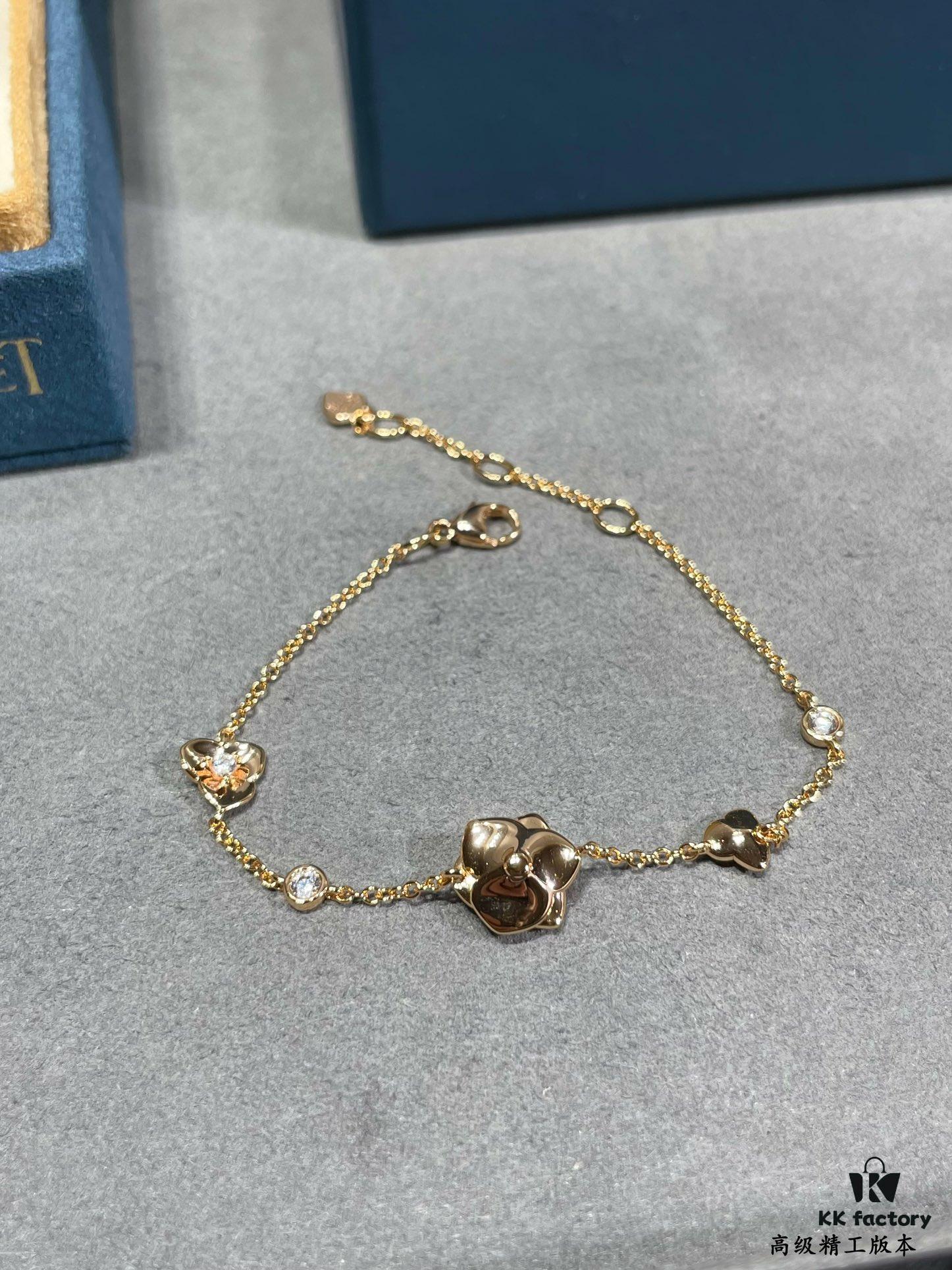 Piaget-style Golden Flower Bracelet