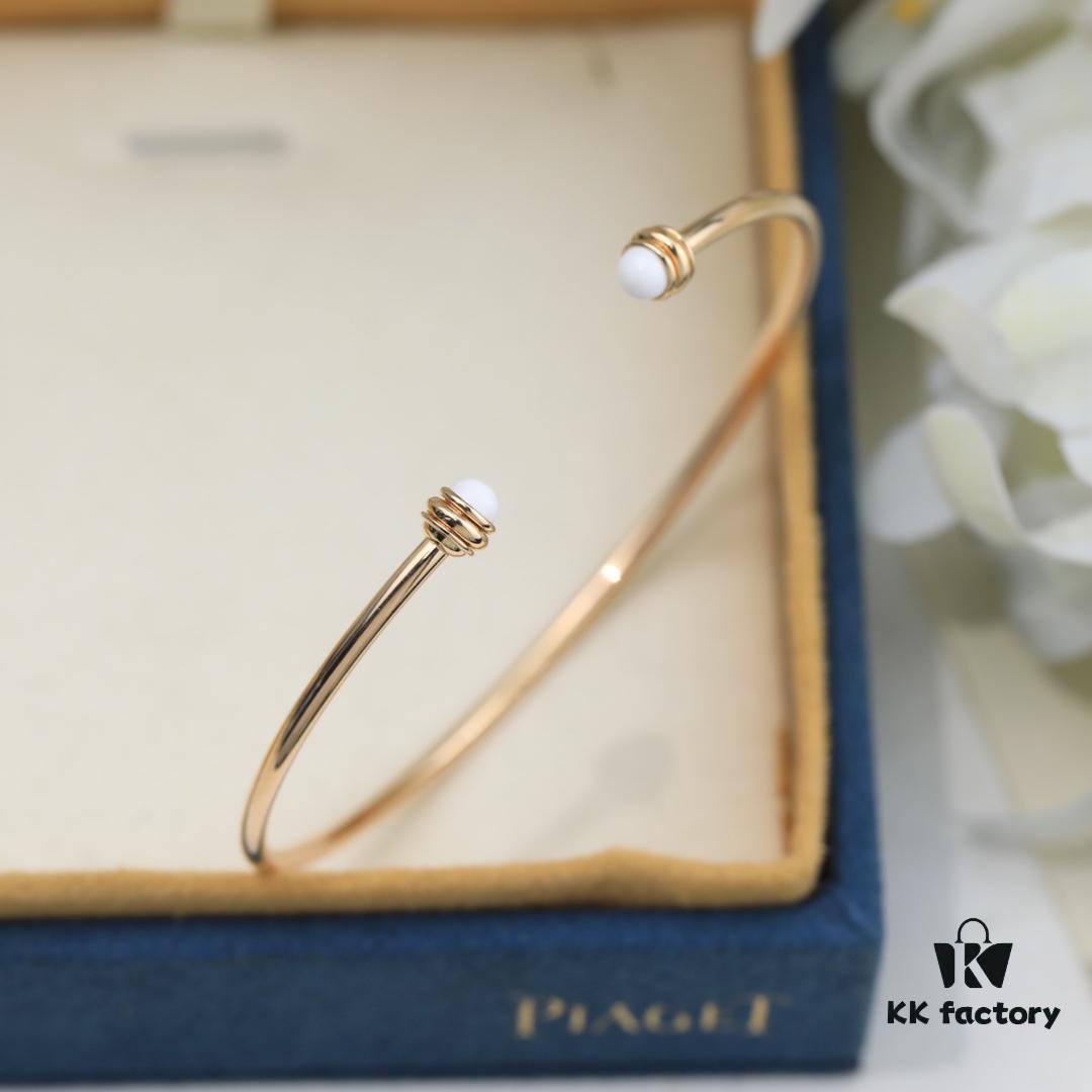 Piaget Latest Counter Rotating Series Bracelet, Unique Rotatable Design, Exquisitely Crafted with Logo, Solid 18K Gold Plating