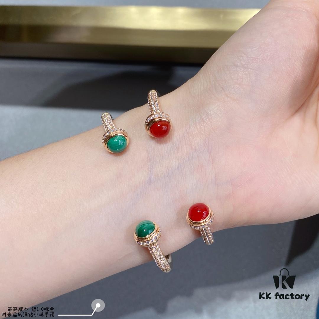 Luxury Craftsmanship Edition, Rhodium-Plated, Piaget Full Diamond Rotating Ball Bracelet, Freely Matchable Colorful POSSESSION, Outlining Your Unique Charm and Radiance in the Sunlight