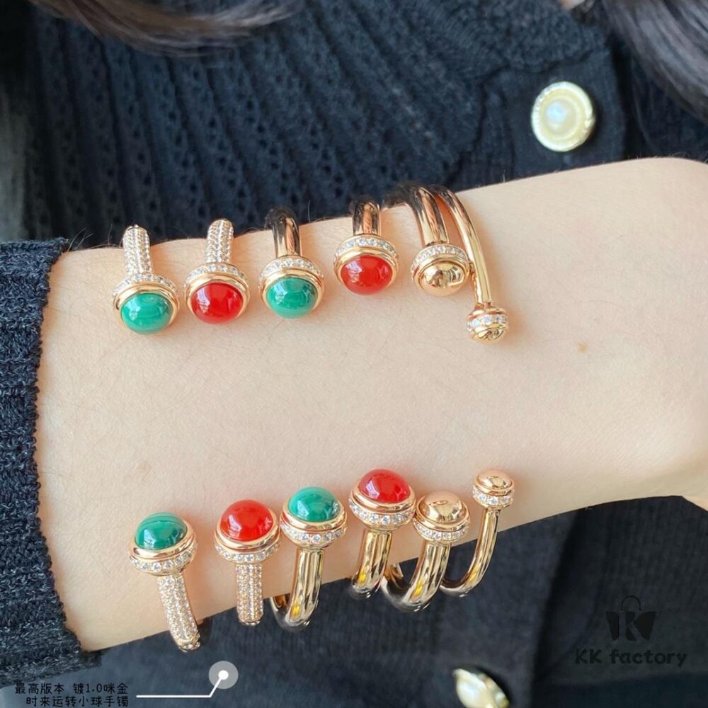 Luxury Craftsmanship Edition, Rhodium-Plated, Piaget Full Diamond Rotating Ball Bracelet, Freely Matchable Colorful POSSESSION, Outlining Your Unique Charm and Radiance in the Sunlight