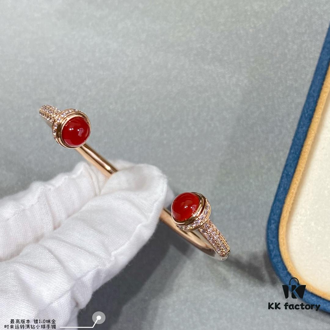 Luxury Craftsmanship Edition, Rhodium-Plated, Piaget Full Diamond Rotating Ball Bracelet, Freely Matchable Colorful POSSESSION, Outlining Your Unique Charm and Radiance in the Sunlight