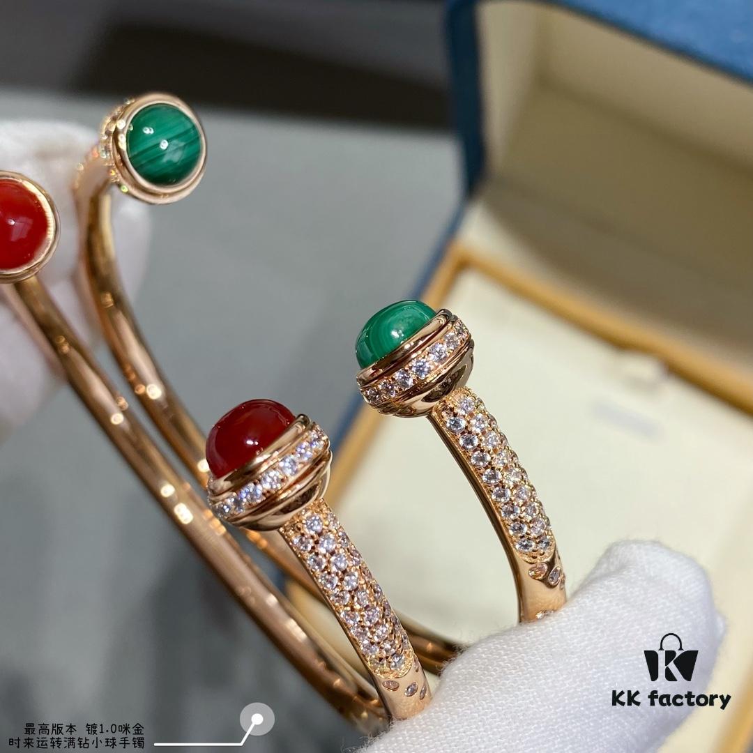 Luxury Craftsmanship Edition, Rhodium-Plated, Piaget Full Diamond Rotating Ball Bracelet, Freely Matchable Colorful POSSESSION, Outlining Your Unique Charm and Radiance in the Sunlight