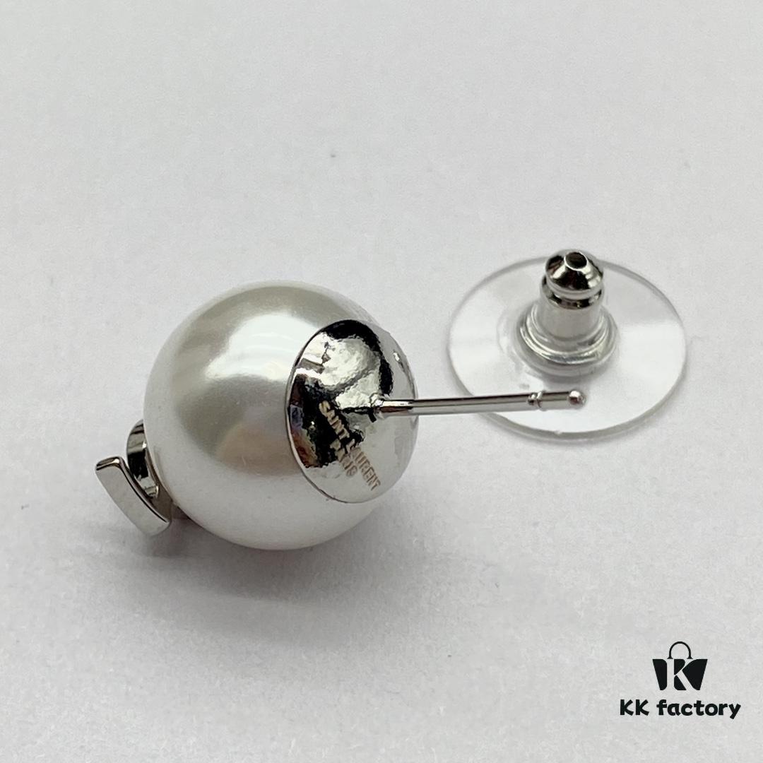 Saint Laurent YSL Stud Earrings, Available in Two Colors