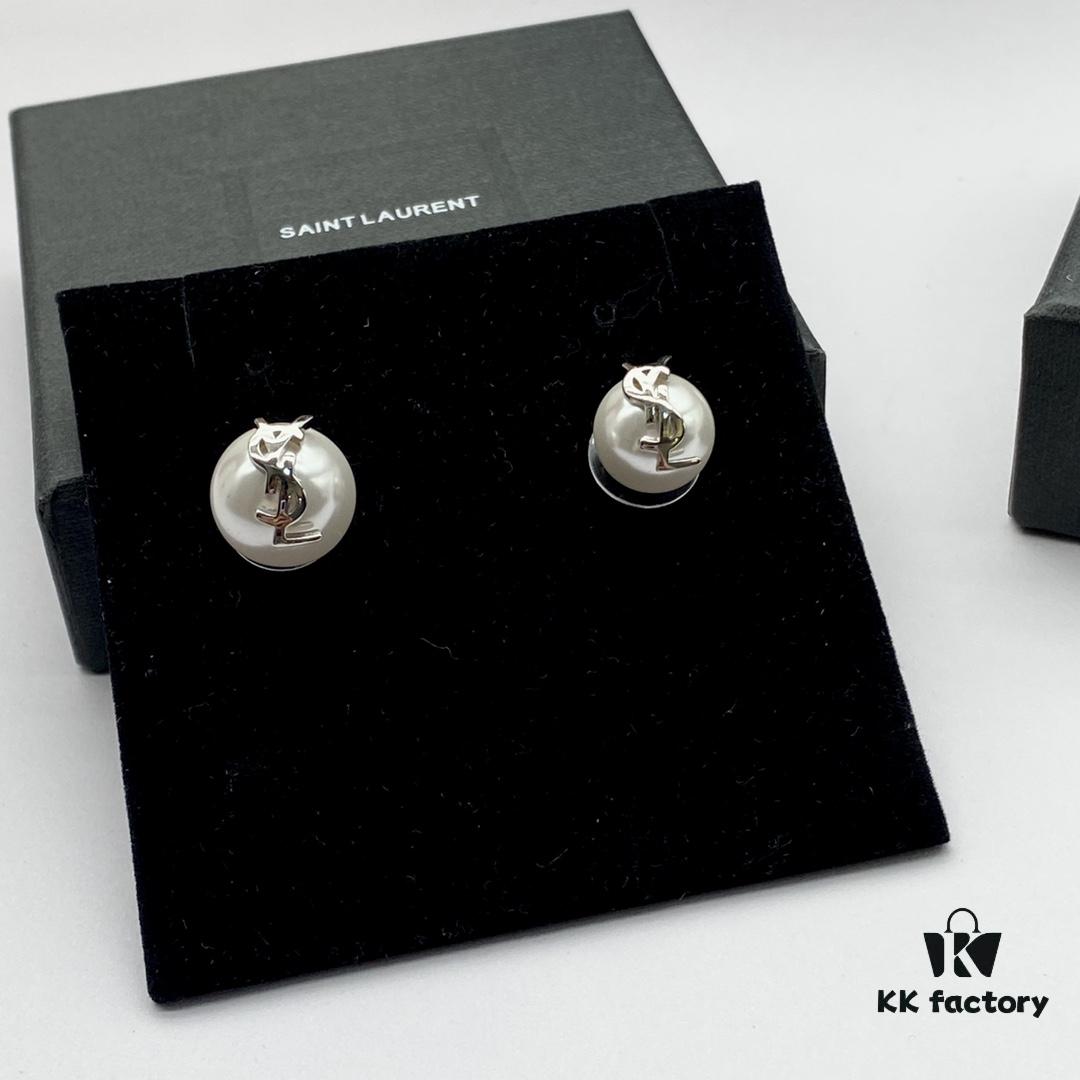 Saint Laurent YSL Stud Earrings, Available in Two Colors