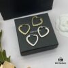 Saint Laurent YSL New Heart Stud Earrings