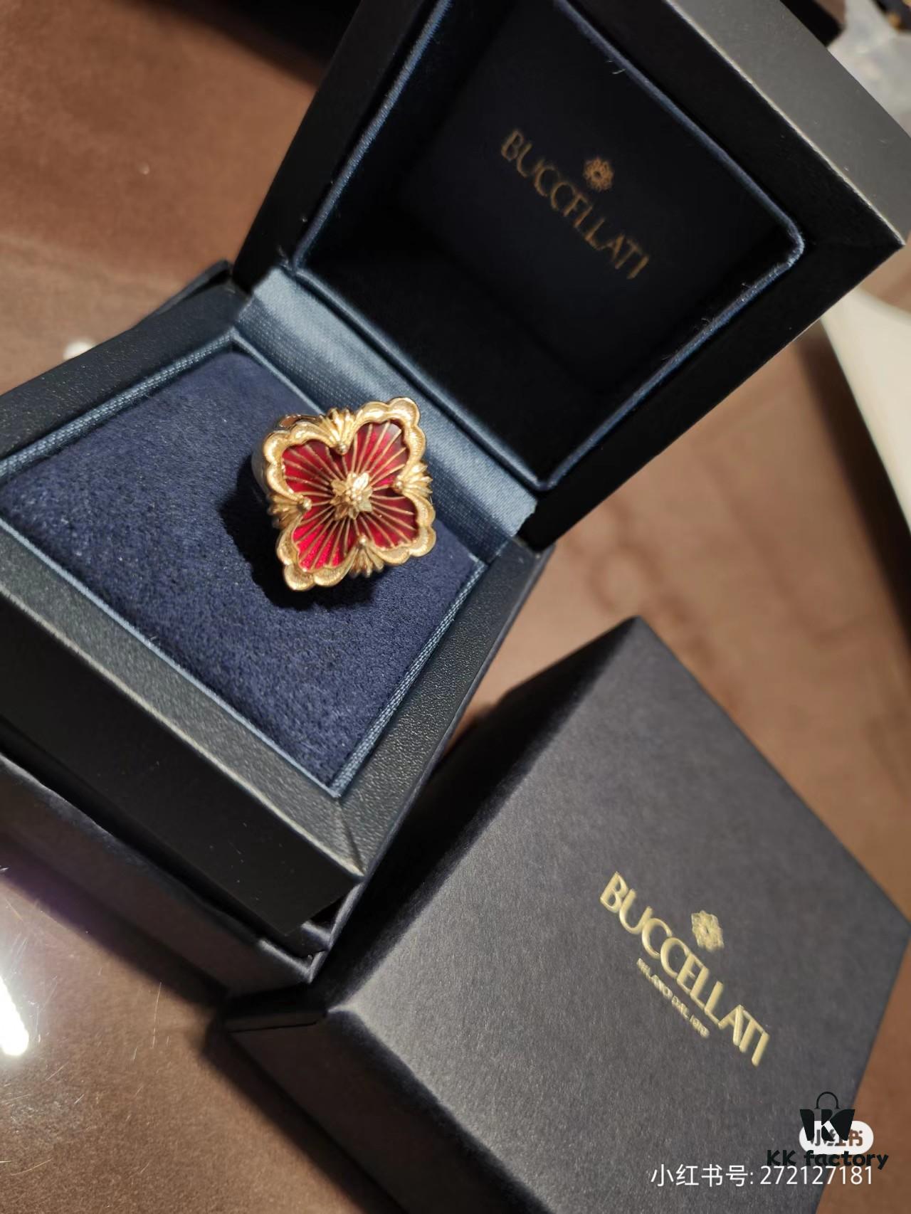 Buccellati Red, Pink, Blue Chalcedony, Black Onyx, White Shell, Green, Gray Shell, Turquoise Blue Open Ring in Rose Gold and White Gold In Stock