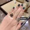 Buccellati Red, Pink, Blue Chalcedony, Black Onyx, White Shell, Green, Gray Shell, Turquoise Blue Open Ring in Rose Gold and White Gold In Stock