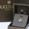 Buccellati Opera Tulle Four-Leaf Clover Dual-Sided Pendant Necklace with Blue Agate