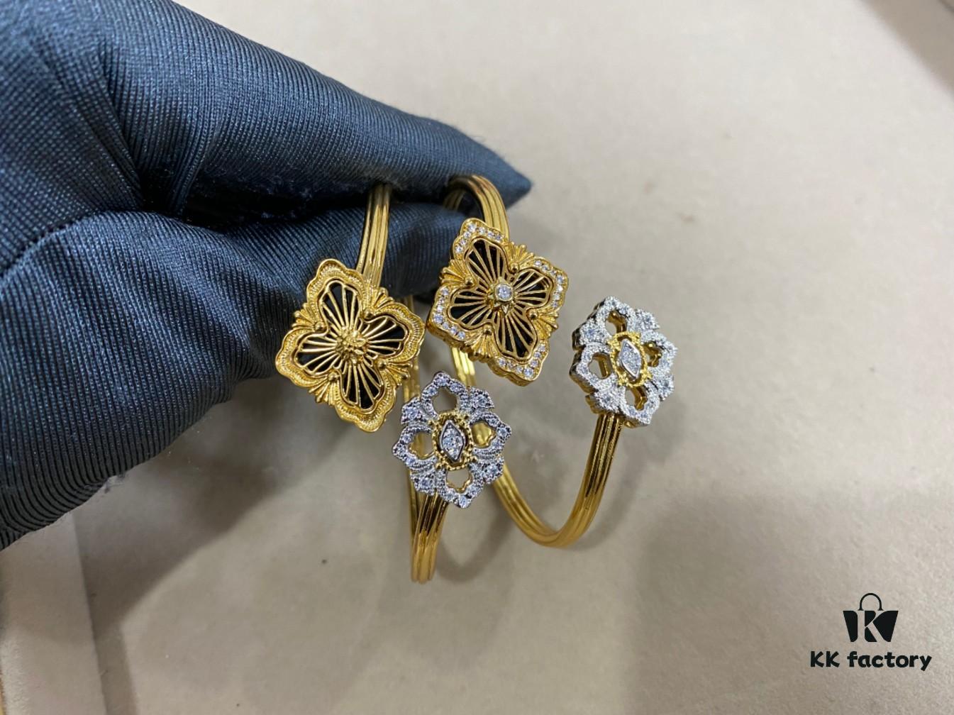 Buccellati Open Bangle Bracelet with CNC Design