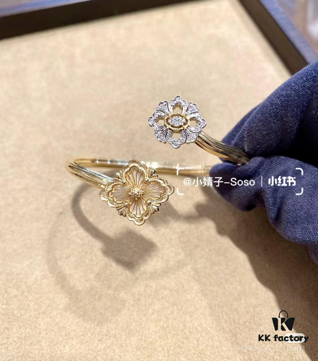 Buccellati Open Bangle Bracelet with CNC Design