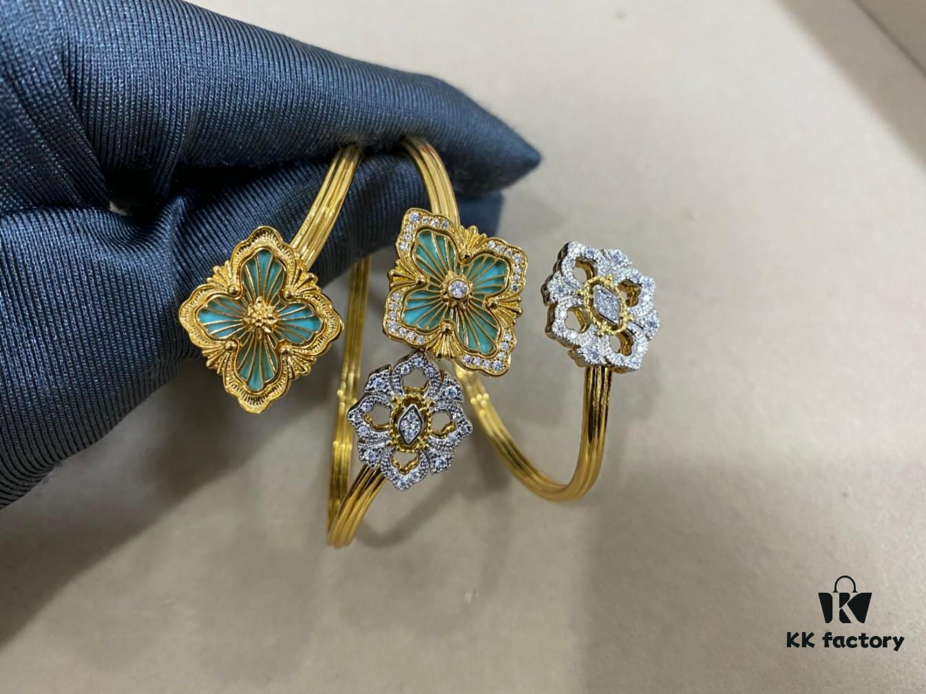 Buccellati Open Bangle Bracelet with CNC Design