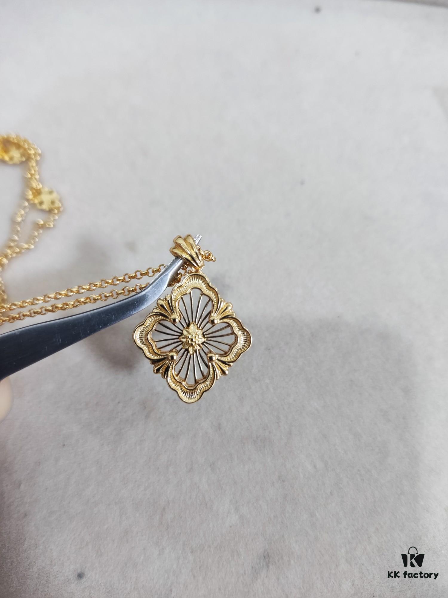 Buccellati Openwork Necklace in Gold and White Gold Bicolor
