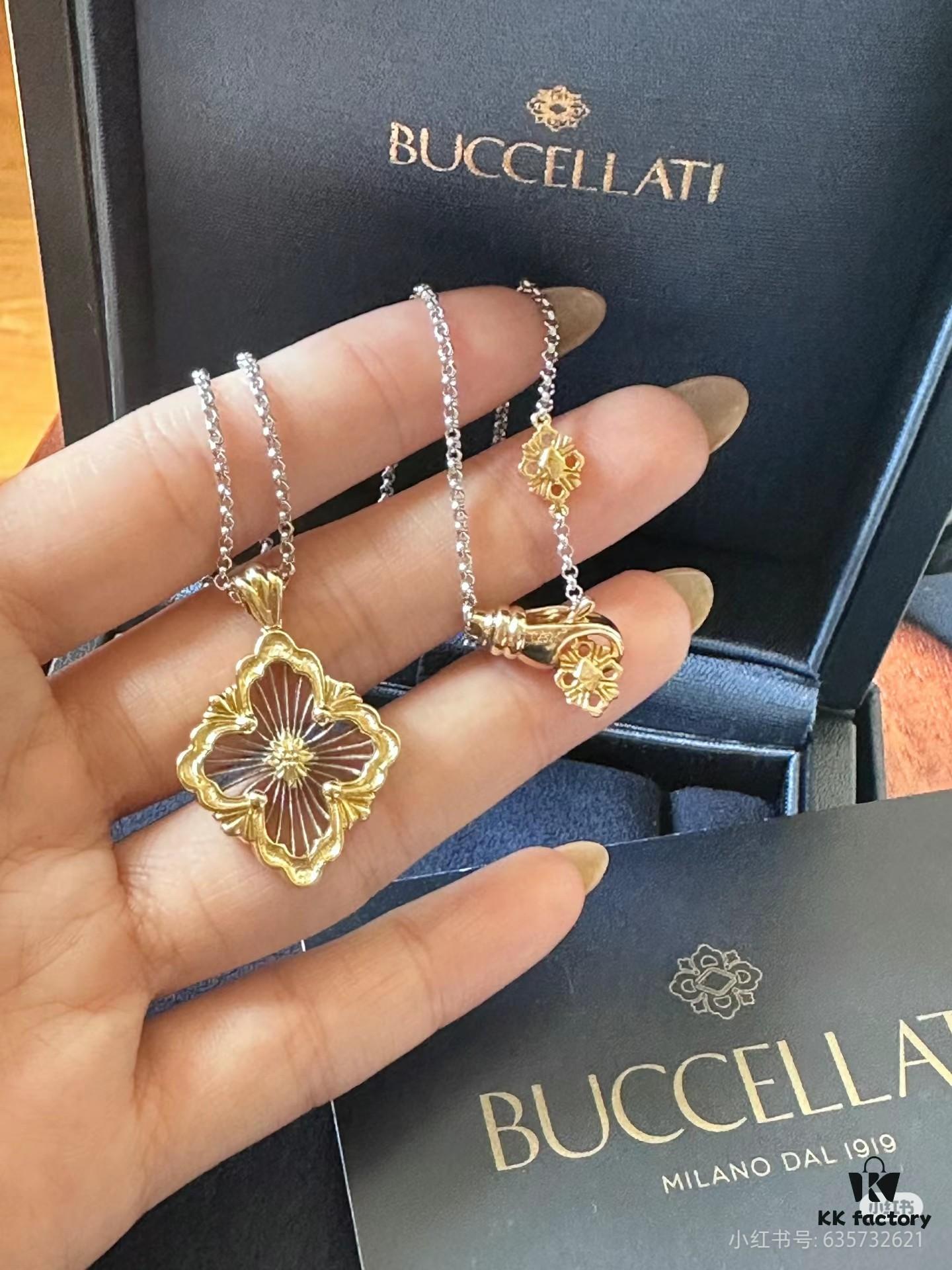 Buccellati Openwork Necklace in Gold and White Gold Bicolor