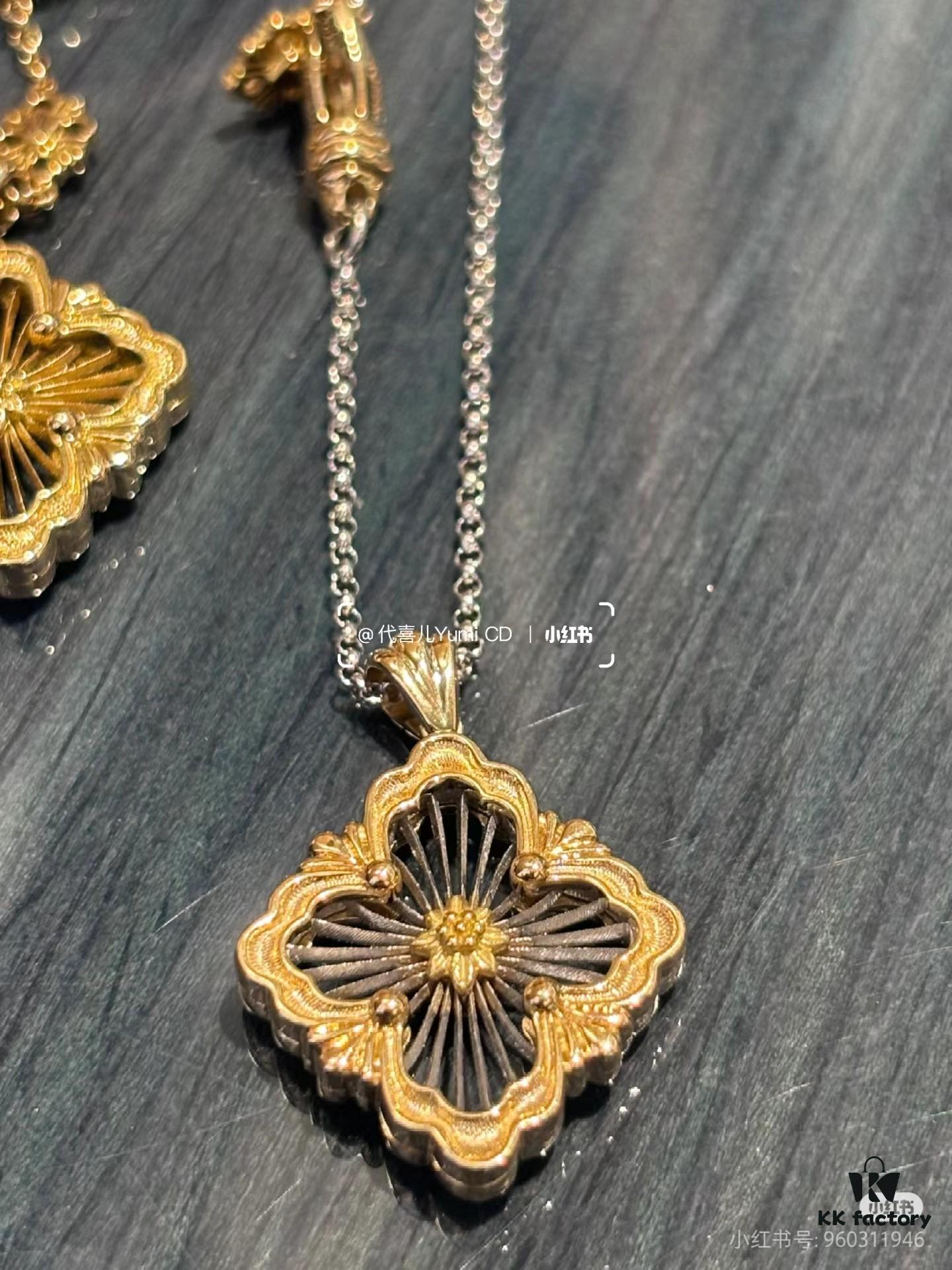 Buccellati Openwork Necklace in Gold and White Gold Bicolor