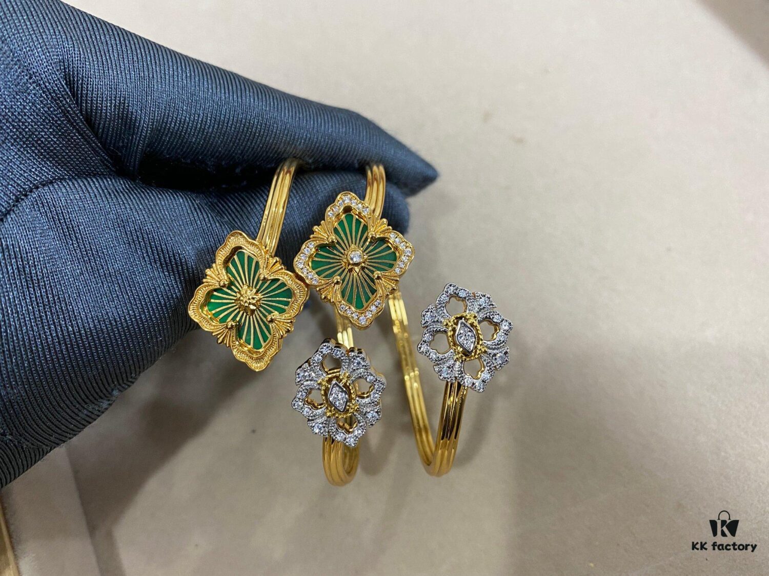 Buccellati Open Bangle Bracelet with CNC Design